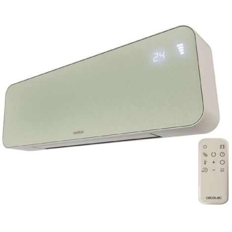 Cecotec Calefactor Cerámico de Pared con Mando ReadyWarm 3000 Textile. 2000W, 3 Modos, Calor Uniforme, Oscilación, LED