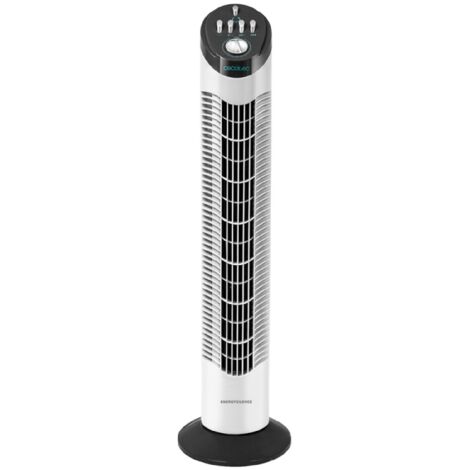 Cecotec Ventilador de Torre con Temporizador EnergySilence 790 Skyline. 50W, 30'' (76cm) de Altura, Control Mecánico, Oscilante
