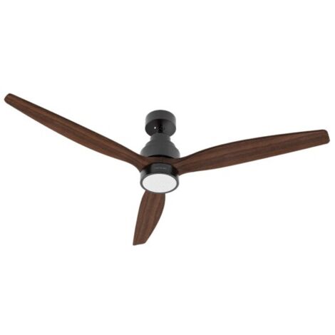Cecotec Ventilador de Techo con Luz EnergySilence Aero 5300 Black&Wood Design. 30W, Diámetro 52” con 3 Aspas, Motor DC, Luz LED