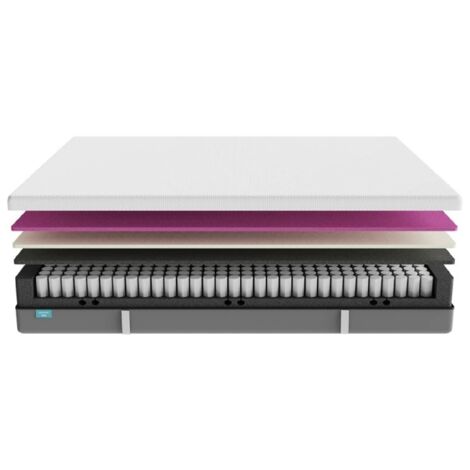 Cecotec Colchón Viscoelástico y Enfundable Flow Hybrid + 90x190. Muelles Ensacados SpringCore, Altura 25 cm, Firmeza Alta, SeparateMuv, MorphoAdapt, Fresh & EasyClean