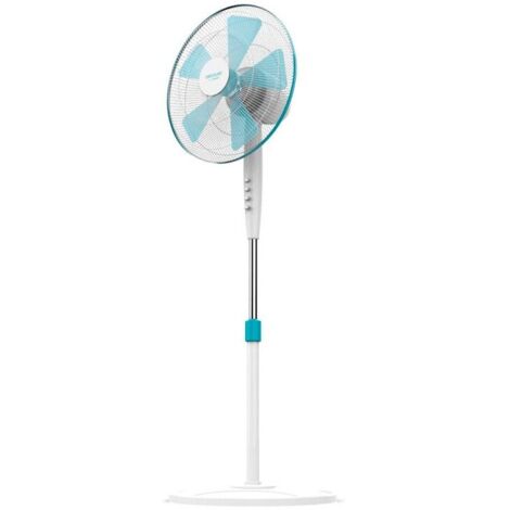 Cecotec Ventilador de Pie con Temporizador EnergySilence 520 Power White. 50 W, 5 Aspas 40 cm de Diámetro, Oscilante