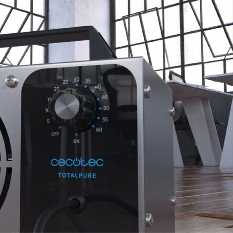 Generador de ozono TotalPure 4000 Ozone. Potencia 120 W, Limpia 28 g/hora, Temporizador, Apagado automático, Cobertura hasta 100 m2, Uso Sencillo, Fácil transporte