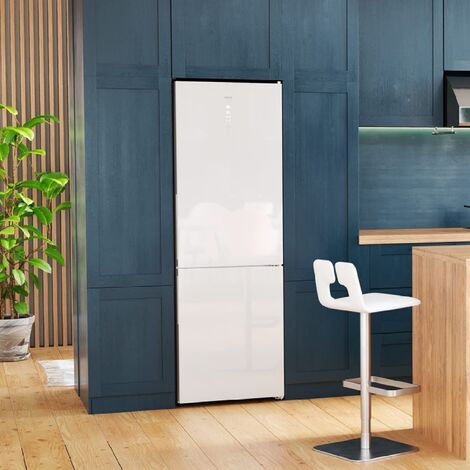 Cecotec Frigorífico Combi, CoolMarket Combi 356 Black Glass D. 356 L,  Altura 200 cm, 60 cm de Ancho 