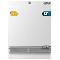 Cecotec Mini Nevera Integrable de 121 L Bolero CoolMarket TT BI 121 White E. Altura 81,8 cm y 59,5 cm de Ancho, Cajón Congelador, Fast Freezing, Puerta Reversible, Temperatura Regulable, Blanco