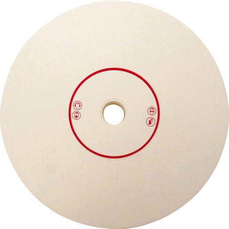 Meule Corindon blanc 200x40x20 mm Grain 180 Usage Finition , Diamètre 200 MM, Epaisseur du fer 40 MM, Alésage 20 MM, Matière Corindon supérieur blanc ,