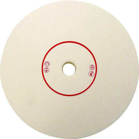 Meule Corindon blanc 200x40x20 mm Grain 180 Usage Finition , Diamètre 200 MM, Epaisseur du fer 40 MM, Alésage 20 MM, Matière Corindon supérieur blanc ,