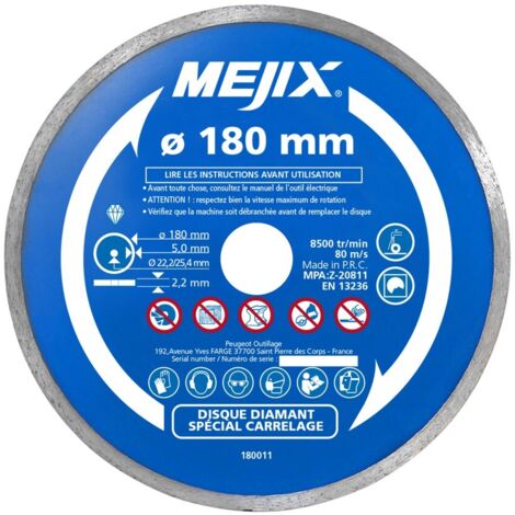 Disque Diamant D 180mm Ref 180011 (1/3)