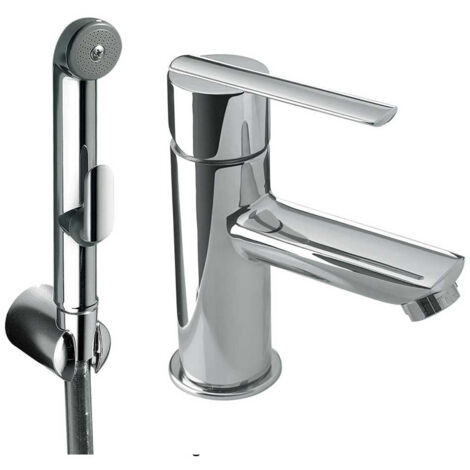 Lex-TRES 181113 Mitigeur lavabo avec douchette pour WC, chromé (1/2)