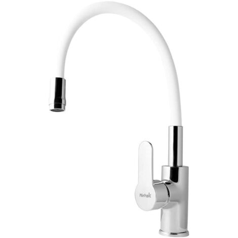 Mitigeur monocommande de cuisine Mirtak F19 Flexible White with Swivel Spout (1/4)