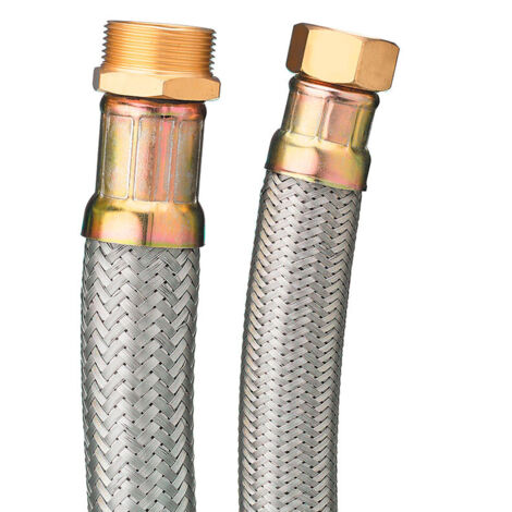 Tuyau mâle femelle 3/4 en acier inoxydable - Groupes et compteurs de pression  Taille: 40 cm (1/4)