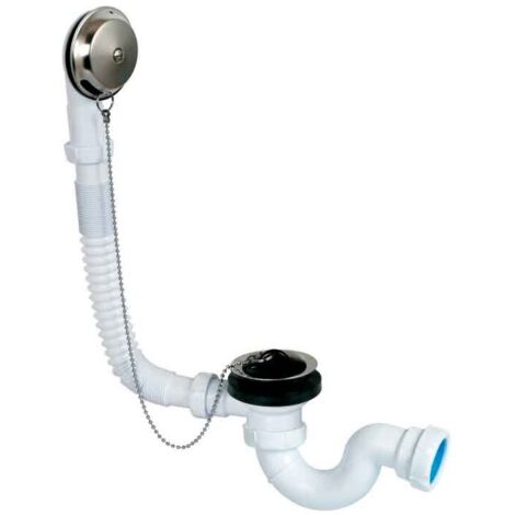 S-34 JIMTEN Bonde de baignoire siphonique flexible avec écrou Ø40 (1/3)