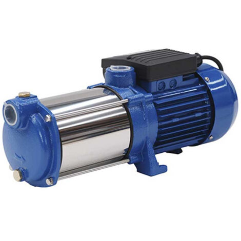 Pompe à eau horizontale multicellulaire 0,75 hp – Débit 6000 l/h – Profondeur d'aspiration 2-3 m – Corps en fonte et turbine en Noryl – Bombas Bcn - BM-80