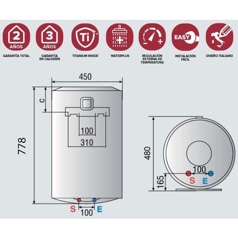 Chauffe-eau électrique Ariston Pro 1 Eco 100 litres