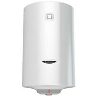 Ariston Group – Chauffe-eau à accumulation 100L vertical – Technologie WaterPlus pour 16% d'eau chaude en plus – Isolation polyuréthane – Anode magnésium