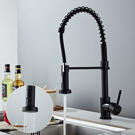 Robinet Cuisine avec Douchette Pivotant à 360° STANEW Robinet Cuisine à Ressort 2 Modes de Pulvérisation