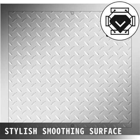 Couvercle De Regard Galvanisé 60x60 Cm - Tôle Acier Nervurée, Praticable, Pour Puits Et Accès