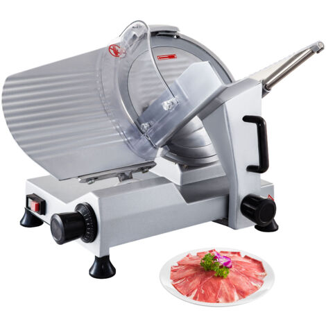 Trancheuse à viande commerciale Mophorn, trancheuse électrique pour aliments de charcuterie de 320 W avec lame en acier au carbone de 12 pouces, 350-400 tr/min, épaisseur réglable de 0 à 0,6 pouce