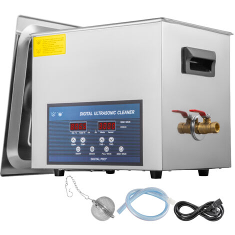 Mophorn – Nettoyeur à ultrasons 10L – Double fréquence 28/40kHz – Chauffage jusqu'à 80°C – Pour bijoux, lunettes, prothèses dentaires, pièces industrielles