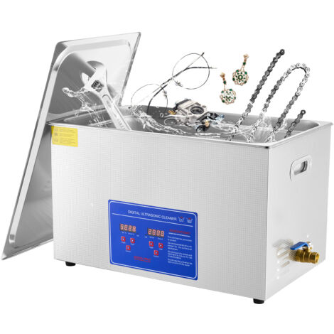 Mophorn – Nettoyeur à ultrasons 27.2L – Fréquence 40kHz – Puissance 600W – Minuterie numérique et chauffage – Pour bijoux, lunettes, montres, pièces