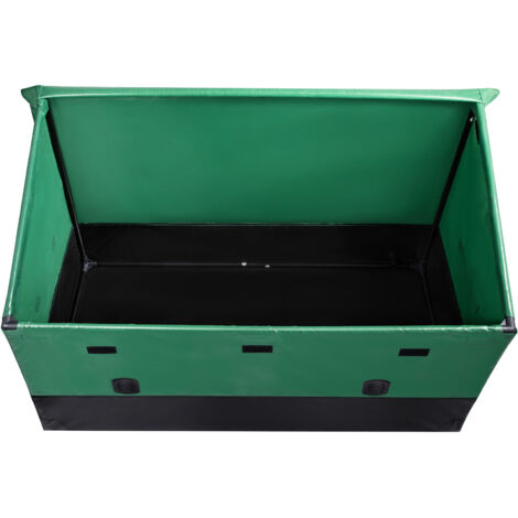 Mophorn – Coffre de rangement extérieur 150 gallons – Bâche PE imperméable – Cadre galvanisé – Conception inclinée pour drainage – Portable pour camping