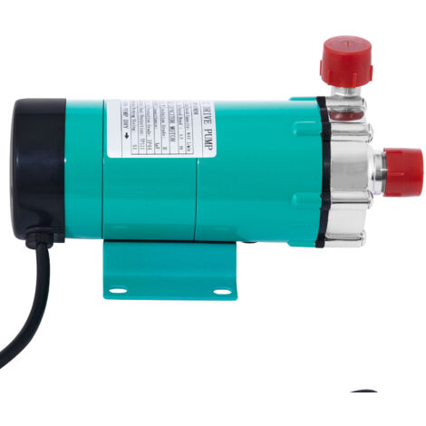 Mophorn Pompe à bière magnétique  avec pompe de puits de qualité alimentaire MP-15RP, tête en acier inoxydable, entraînement magnétique,avec pompe à bière de brassage magnétique haute température