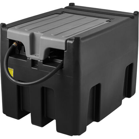 Mophorn Réservoir diesel portable - 116 gallons, débit de 10 GPM. Avec pompe électrique 12 V et tuyau de 13,1 pieds. Réservoir en PE pour un transport facile. Noir