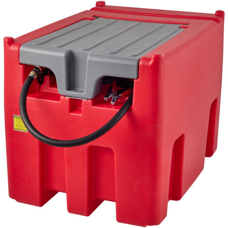Mophorn  Réservoir Diesel Portable, Capacité 116 Gal, Débit 10 GPM, Pompe électrique 12V, Tuyau 13.1ft, Matériau PE, Rouge, pour un transport facile du carburant