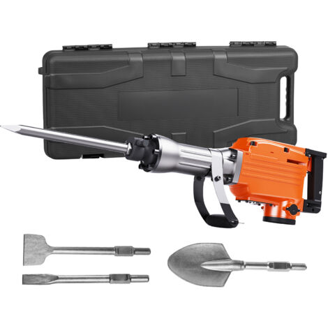 Mophorn – Marteau piqueur électrique 2200W – Force de frappe 1400/min – Poignée anti-vibrations – 4 burins pour béton armé