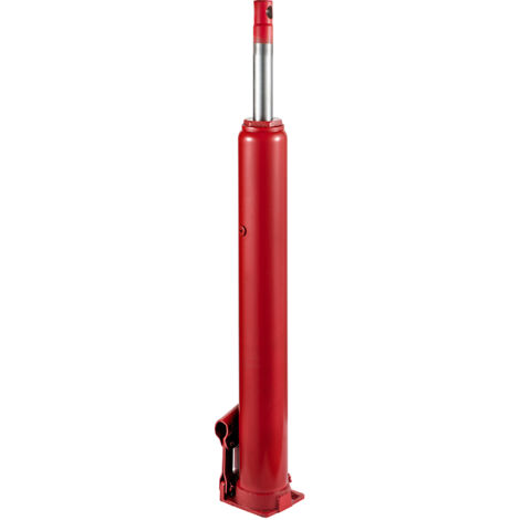 Mophorn Cric hydraulique à long vérin, capacité de 4 tonnes (8 818 lb), pompe à piston unique, base plate, nacelles manuelles avec poignée pour grues de garage et élévateurs à moteur, rouge