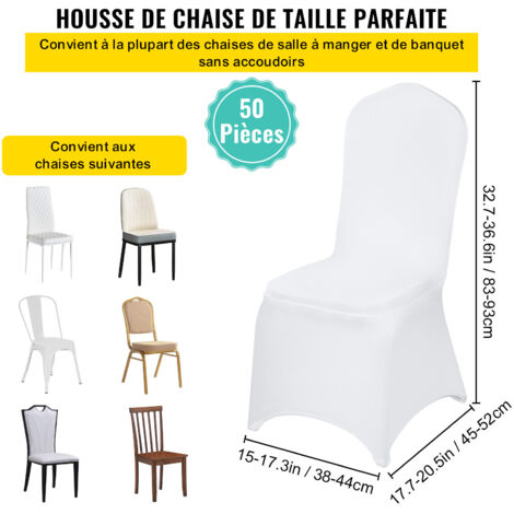 Housses De Siège De Chaise En élasthanne – Protection élégante Pour Mariages, Salles à Manger Et événements - 6