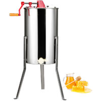 Mophorn Extracteur de miel manuel Matériel d'apiculture 3 cadres en acier inoxydable