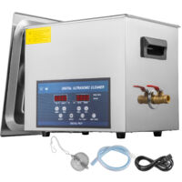 Mophorn – Nettoyeur à ultrasons 10L – Double fréquence 28/40kHz – Chauffage jusqu'à 80°C – Pour bijoux, lunettes, prothèses dentaires, pièces industrielles