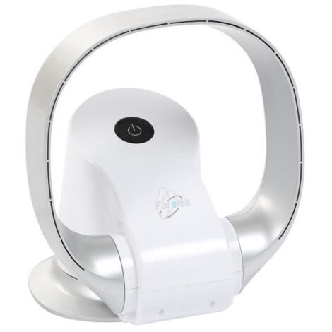 SILENT-AIR RING - Ventilateur à poser sans pale 26W très silencieux blanc et argent