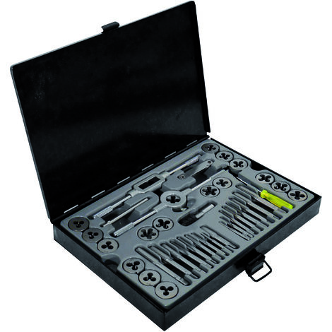 Fartools – Coffret tarauds et filières 40 pièces – 16 tarauds et 16 filières – Pour filetage précis en métal et plastique – Kit complet pour professionnels