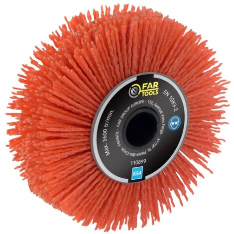 Fartools – Brosse fil laitonnée Ø 120 mm L 20 mm – Grain 80 pour nettoyage métal et bois – Élimine rouille et saleté – Brosserie professionnelle