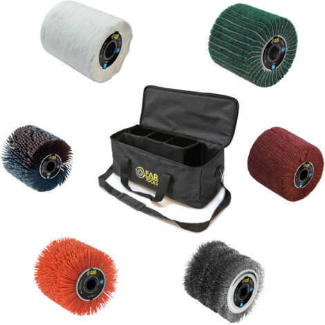 Fartools Pro – Bundle sac de transport MY REX BAG – 6 brosses pour ponceuse – Capacité 24L – Compartiments amovibles – Fond renforcé