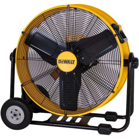 Dewalt – Ventilateur de sol 190 W – Débit d'air 1021 l/s – Dimensions 798 mm x 775 mm – Pales CFD silencieuses – Angle de rotation 360°
