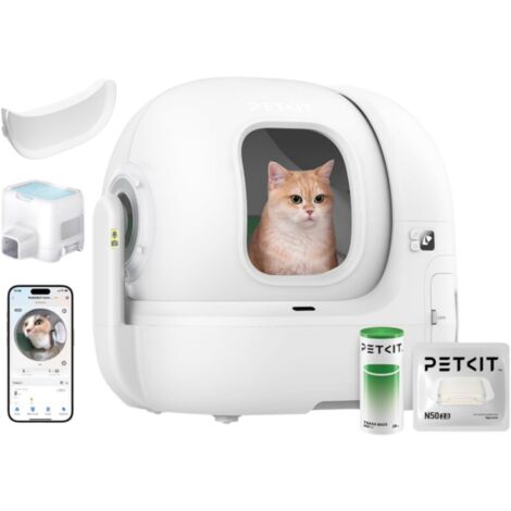 Petkit – Litière automatique Purobot Max Pro avec caméra IA – Bac autonettoyant pour plusieurs chats – Connectée via APP – Anti-odeur et sécurité