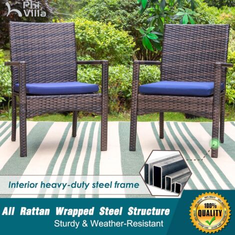 PHIVILLA Table D'Appoint Ronde Pliable Verre Métal - Petite Table Balcon Jardin Terrasse Salon Résistante Intempéries
