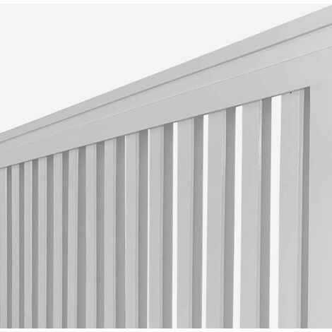 Cabecero Cama 105 largueros Verticales Acabado blanco satinado madera pino modelo DAIMIEL