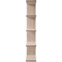 Estantería flotante vertical 5 niveles modelo ERIK madera pino alistonado  acabado crudo sin pintar
