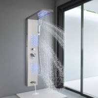 Zamery – Colonne de douche hydromassante en acier inoxydable 304 – Écran LCD – Buses anti-calcaire – Cascade et pluie de douche