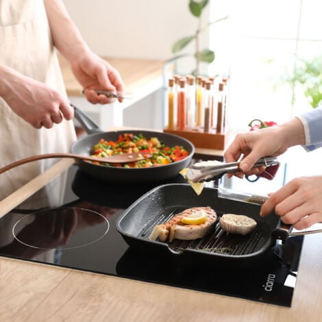 Plaque Induction 59cm 6000W Minuterie Touche Sensitive CIARRA Table de cuisson CD4BIH-D
