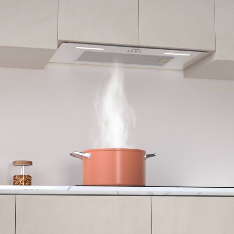 CIARRA Hotte Groupe Filtrant 60cm 650m3/h A+++ avec Filtre au charbon Hotte Encastrable Inox CD6926AS