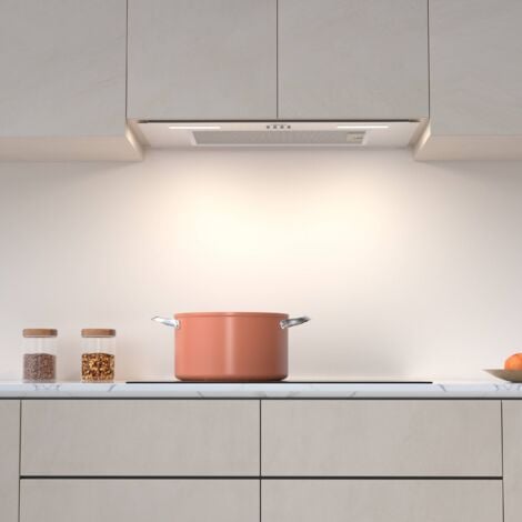 CIARRA Hotte Groupe Filtrant 60cm 650m3/h A+++ avec Filtre au charbon Hotte Encastrable Inox CD6926AS