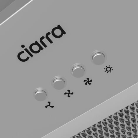 CIARRA Hotte Groupe Filtrant 60cm 650m3/h A+++ avec Filtre au charbon Hotte Encastrable Inox CD6926AS