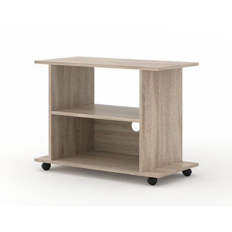 Mueble de TV YOGI 80 cm con ruedas roble sonoma