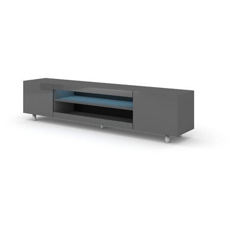 Mueble TV KATE 189 cm grafito brillante + LED