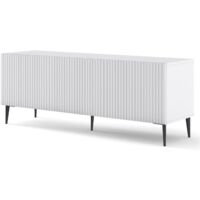 Mueble de TV RAVENNA B 150 cm 3D blanco mate + patas