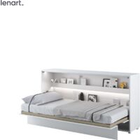 Cama abatible Lenart BED CONCEPT 06 90x200 horizontal blanco mate